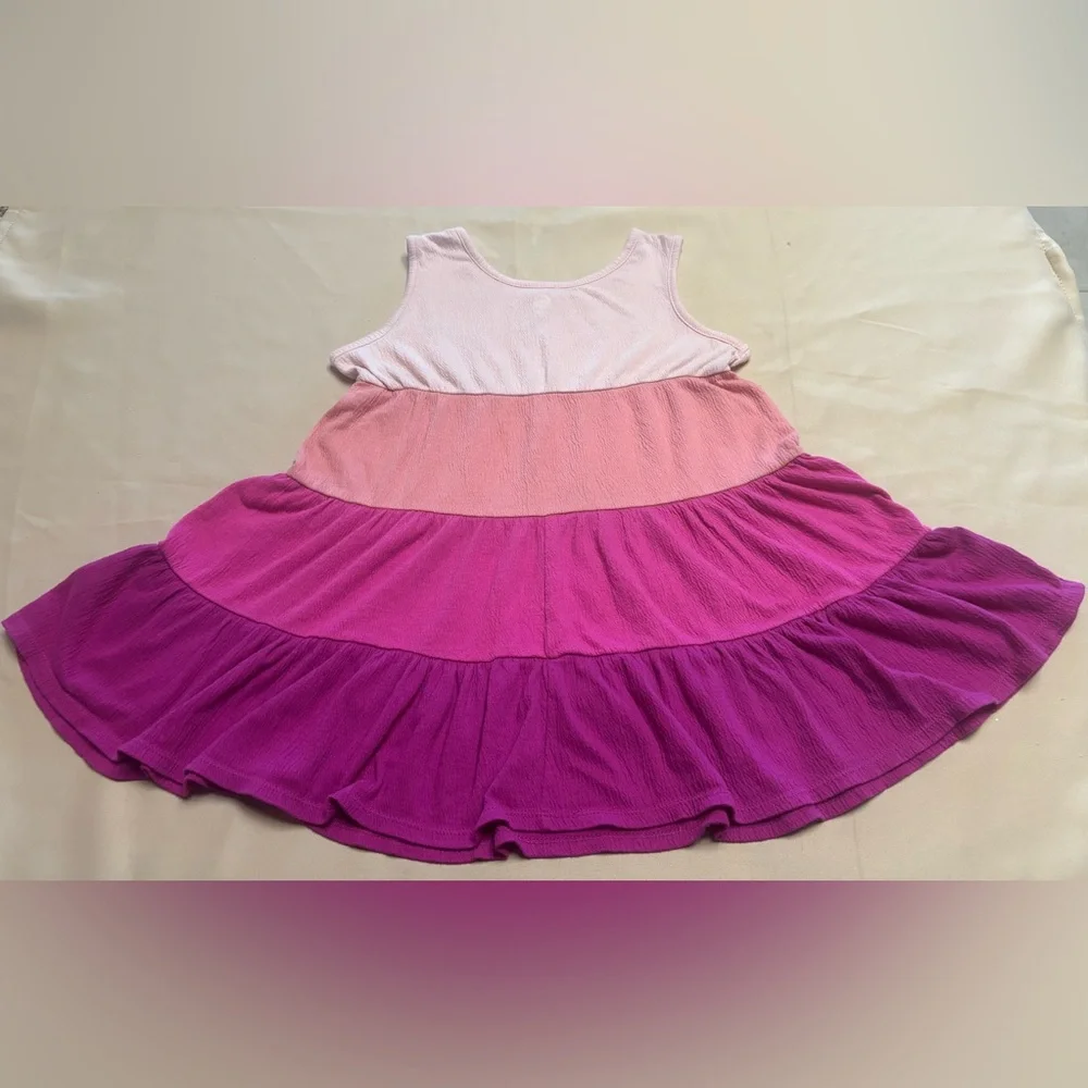 Lot of 3‎ - Girl Dresses Sz 5T Pink Floral Flowy Casual Tie Dye Lounge School